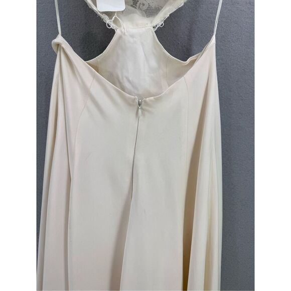 NWT Dan Jones $3,190 Retail Silk Crepe High Slit Strapless Ivory Wedding Dress S - Picture 13 of 15